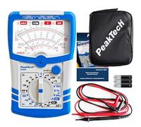 PeakTech P 3385 Multimètre analogique - Appareil de mesure avec voltmètre, ampèremètre, testeur de continuité, ohmètre - Jusqu'à 600V AC DC 10A -