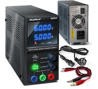 PeakTech P 6224 DC Alimentation de laboratoire 0–60 V 0–5 A – alimentation à découpage réglable pour l'électronique, l'atelier et les réparations