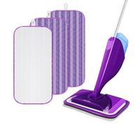 PEAKTOP 3 Pièces Serpillères en Microfibre Compatible avec Swiffer Wetjet