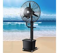 Pealihuy Ventilateur brumisateur sur pied oscillant commercial d'extérieur avec brume pour terrasse, restaurant extérieur, garage, salle de sport, atelier d'usine, 3 vitesses de refroidissement