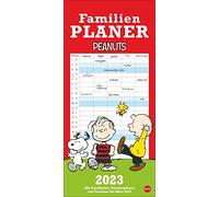 Peanuts Calendrier familial 2023 Calendrier familial avec 5 colonnes Calendrier mural humoristique illustré avec Snoopy, Charlie Brown et Co.