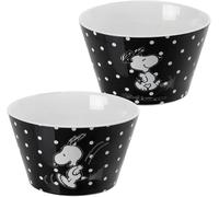 Peanuts Snoopy Bol à céréales Saladier noir en porcelaine 500 ml
