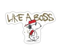 Peanuts Snoopy Like A Boss Citation Cool Autocollant Sticker