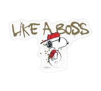 Peanuts Snoopy Like A Boss Citation Cool Autocollant Sticker