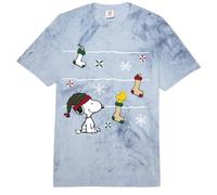 Peanuts Snoopy Woodstock Chaussette de Noël Classique et Amusante Comfort Colors Adult Heavyweight T-Shirt