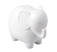 Pearhead Ceramic Elephant Bank, Gender-Neutral Baby Nursery Décor, Kids Money Bank, White