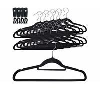 Pearl 30 cintres antidérapants avec clips - coloris noir