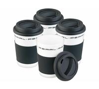 Pearl 4 gobelets "Coffee To Go" à double-paroi avec couvercle - 350 ml