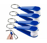 Pearl 4 pinces nettoyantes pour lunettes avec chiffons en microfibre