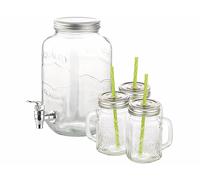 Pearl Distributeur de boisson 3,5 L avec 3 verres rétro