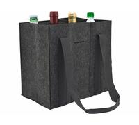 Pearl Sac de transport en feutre pour 6 bouteilles - coloris anthracite