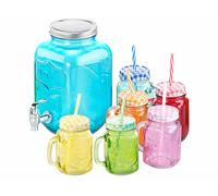 Pearl Service rétro 7 pièces avec distributeur de boisson et 6 verres