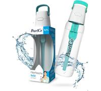 PearlCo SOLID Gourde avec filtre à eau 0,7 litre (menthe) | Gourde à filtre sans BPA | Ecole, sport, eau, enfants, en route