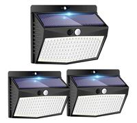 Peasur Lampe Solaire Extérieur Détecteur de Mouvement Lot de 3, Lumière Solaires Extérieur étanche Sans Fil 3 Modes Spot LED Solaire éclairage extérieur solaire pour Jardin Decoration