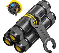 PEBA® Connecteurs de Câbles Étanches IP68 - Boîte de jonction 5 Fils - Raccord extérieur étanche pour jardin - Dérivation de câble Ø4-14mm - Boîtier électrique extérieur étanche et sécurisé,3 pièce