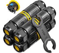PEBA® Connecteurs de Câbles Étanches IP68 - Boîte de jonction 5 Fils - Raccord extérieur étanche pour jardin - Dérivation de câble Ø4-14mm - Boîtier électrique extérieur étanche et sécurisé,4 pièce