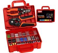 PEBA Pince à Sertir Carrée, Pince à Sertir Embouts de Câblage, Kit 24 Embouts, Pince Sertir Cosse Électrique 0,25-10 mm² / 24-8 AWG, Pince Électricien Professionnelle, Outil Sertissage Ferrules