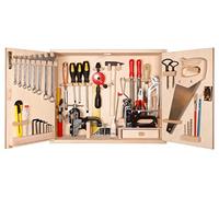 Pebaro 417 Grande Armoire à Outils 43 pièces, Ensemble Complet d'outils de Haute qualité pour Les bricoleurs, boîte à Outils Comprenant Marteau, clé Plate, scies, Pinces, Tournevis, etc.