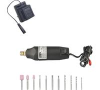 Pebaro Foret électrique de bricolage avec transformateur d'alimentation et différents embouts dans un carton pour percer, fraiser, graver, décorer, 0501EKR