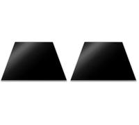 Pebbly - 1/2 Planche de Protection Noire en Verre Trempé - Idéale pour une plaque de cuisson 50 x 28 cm (Lot de 2)