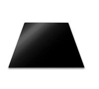 Pebbly - 1/2 Planche de Protection Noire en Verre Trempé - Idéale pour une plaque de cuisson 50 x 28 cm