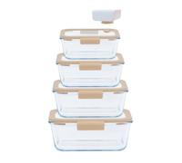 Pebbly 4 boîtes de conservation sous vide + pompe - PKV-056
