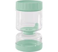Bocal PEBBLY Verre 900 ml 2 compartiments Vert Sauge cornichons