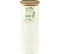 Pebbly – Boîte de conservation carrée en verre et bambou 2,2 L