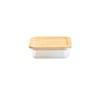 Boîte de conservation pour aliments PKV-008 650 ml, verre / bambou, Pebbly