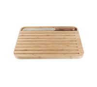 Pebbly Planche à découper pain en bambou avec couteau 36x26