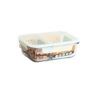 Pebbly Boîte de conservation PKV-032 950 ml verre et silicone rectangulaire compartimentée étanche