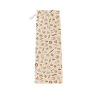 PEBBLY - Sac à Baguette en Coton Bio - 20 x 65 cm - Sac Avec Cordon de Serrage, Parfait pour Transporter et Stocker divers Miches et Pains et Réduire le Gaspillage Alimentaire