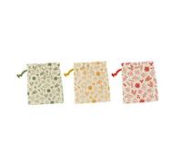 Sac de conservation pour aliments réutilisable NBA179, set de 3 pc, coton, Pebbly