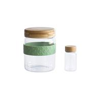 Pebbly Lunchbox PKV-031, set de 2 pc, verre / bambou, Pebby