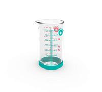 Pebbly – Verre mesureur de précision 200 ml – Base silicone antidérapante & bec verseur