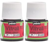PEBEO 050021 Vitrail 1 Flacon Rose 45 ML (Lot de 2)