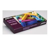 PEBEO 12 Pastels Carrés Durs de Couleur