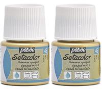 PEBEO 295045 Setacolor Opaque 1 Flacon Or Moiré 45 ML (Lot de 2)