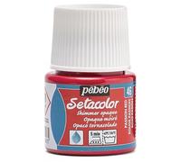 Pebeo Peinture Setacolor métallique - Rouge passion - 45 ml