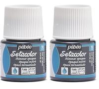 PEBEO 295079 Setacolor Opaque 1 Flacon Noir de Jais Moiré 45 ML (Lot de 2)