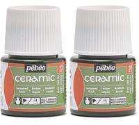 PEBEO 3253104 peinture a froid céramique flacon de 45ml vert (Lot de 2)