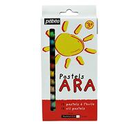 Pebeo 41781 Crayon Pastel Huile Longueur 67 mm Mine Diamètre 10 mm Étui Carton de 12 Couleurs Assorties