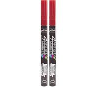 PEBEO 4ARTIST Marker 2MM - Marqueur permanant Base Huile - Rouge (Lot de 2)