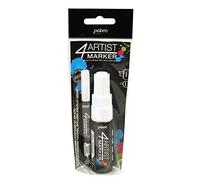 Pébéo 580894 4artist Marqueur 2 Pointes Aluminium Blanc 2/8 Mm