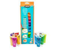 Pébéo 636906 Set Découverte Acrylcolor 12 x 20 ML Peinture Couleurs Paillettes 18x10x3 cm