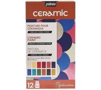 Pébéo 757451 Ensemble de peintures pour céramique Exploration Set 12 x 20 ml