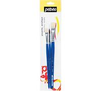 Set De 3 Pinceaux Ronds Et Plat ? Poil Dur