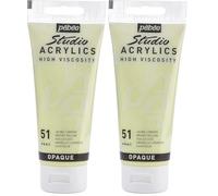 PEBEO 837051 Studio Acrylique Tube Jaune Lumière 100 ml (Lot de 2)