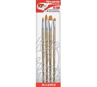 Pebeo Artist - Lot de pinceaux - 4 parties - rond, plat - taille : 16, 20, 24