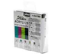 Pébéo - Acrylique Fine Studio Acrylics - Kit de 6 Tubes de Peinture Acrylique Dyna - Couleurs Dynamiques Iridescentes Changeant selon la Lumière - Effet Dyna - 6 Tubes de 20 ml 833500